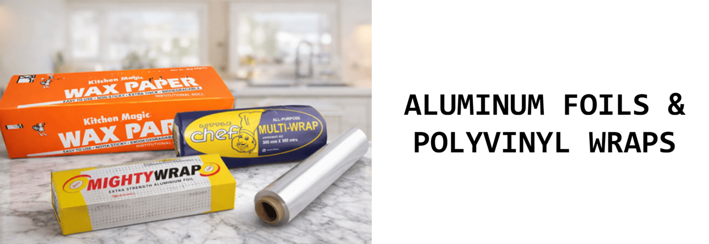 Aluminum Foil & Polyvinyl Wrap
